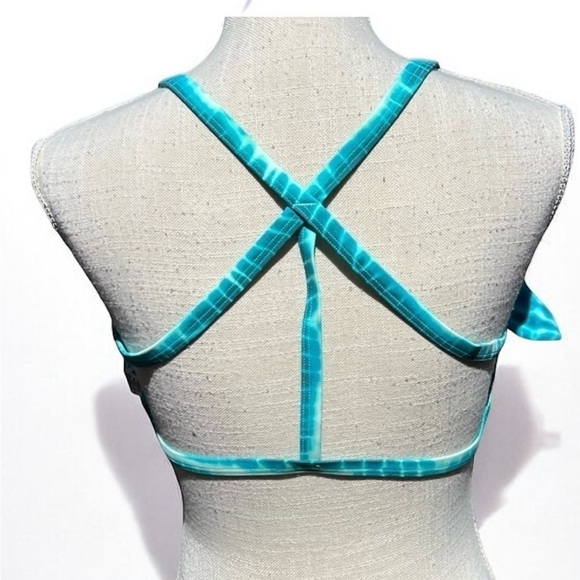 🌻PINK Victoria’s Secret Turquoise Tie Dye Bikini Top Size Large - Picture 7 of 10
